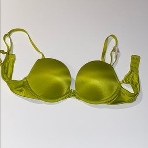 Woman's Aerie Brooke Green Lace Push-Up Bra 32B